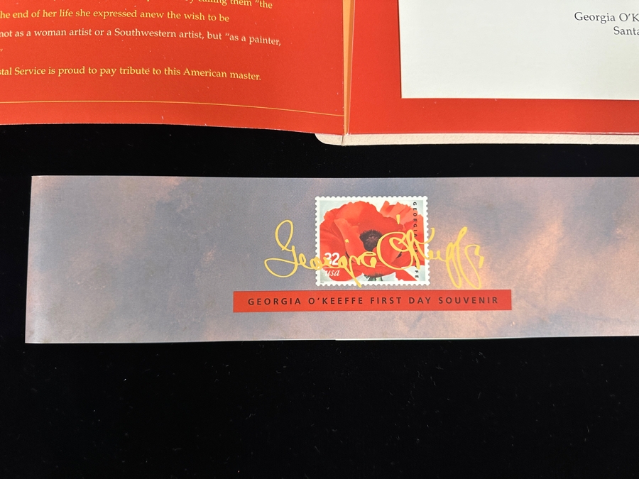 Just Added - Georgia O'Keeffe First Day Souvenir Stamps [Photo 5]