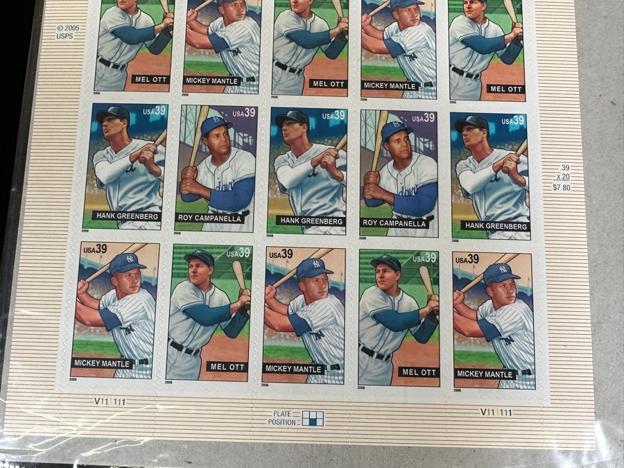 Just Added - US Mint Postage Stamps: (2) Baseball Sluggers, (2) Legends Of Baseball, (2) Baseball's Legendary Playing Fields & (2) Early Football Heroes $57.20 Postage Value [Photo 5]
