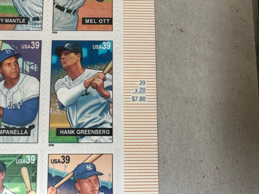Just Added - US Mint Postage Stamps: (2) Baseball Sluggers, (2) Legends Of Baseball, (2) Baseball's Legendary Playing Fields & (2) Early Football Heroes $57.20 Postage Value [Photo 6]