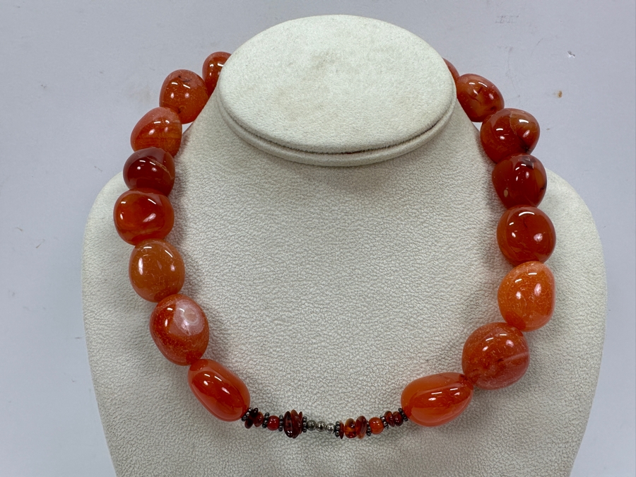 Just Added - Carnelian Beaded 18' Necklace [Photo 2]