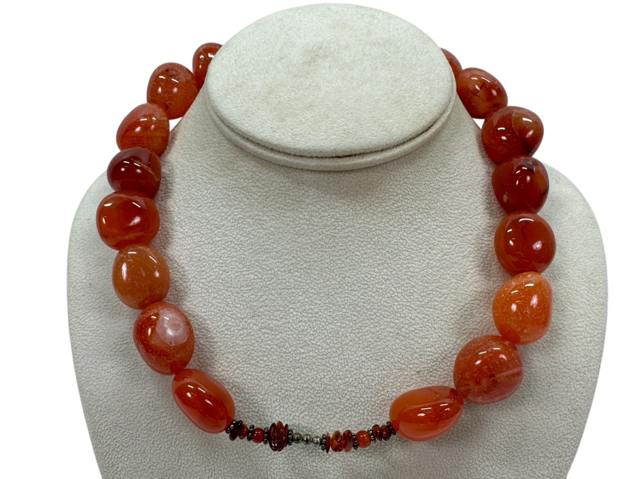 Just Added - Carnelian Beaded 18' Necklace [Photo 1]