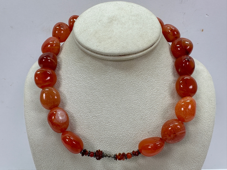Just Added - Carnelian Beaded 18' Necklace [Photo 4]