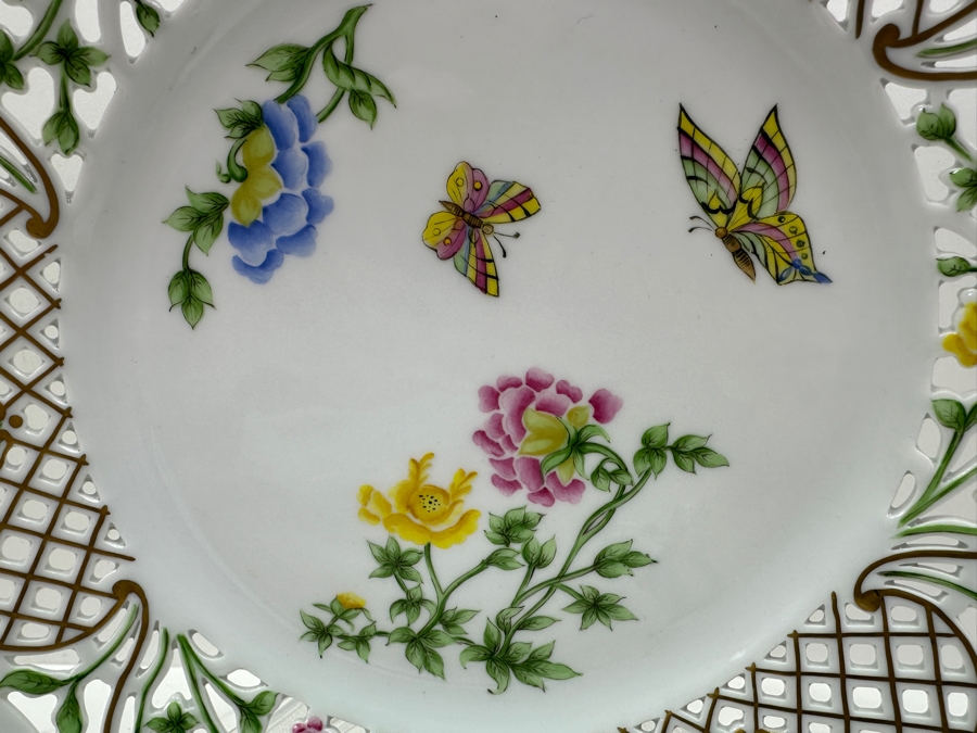 Just Added - Boglar Hungary Hand Painted Reticulated Plate 10.5W [Photo 2]