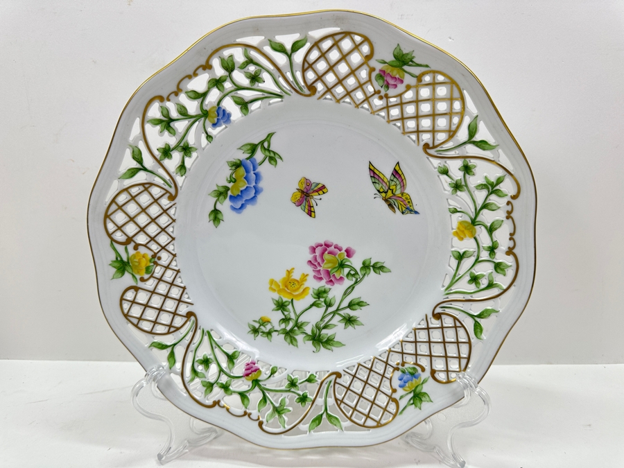 Just Added - Boglar Hungary Hand Painted Reticulated Plate 10.5W [Photo 1]
