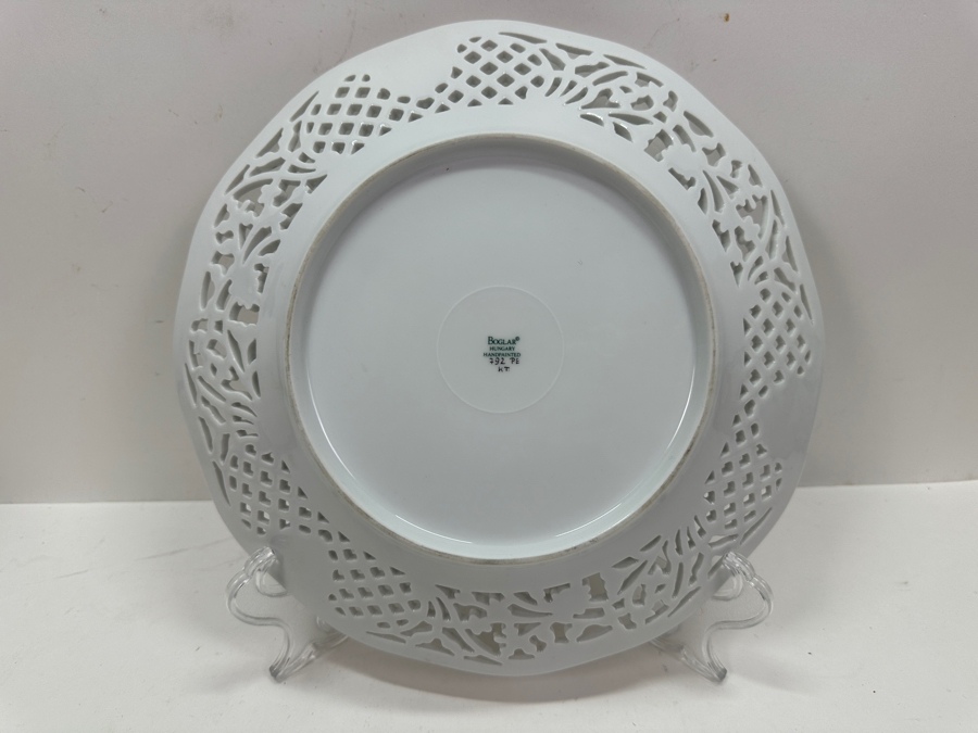 Just Added - Boglar Hungary Hand Painted Reticulated Plate 10.5W [Photo 4]