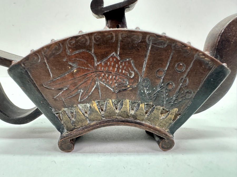 Just Added - Vintage Chinese Yixing Teapot 6.5W X 3.25H [Photo 3]