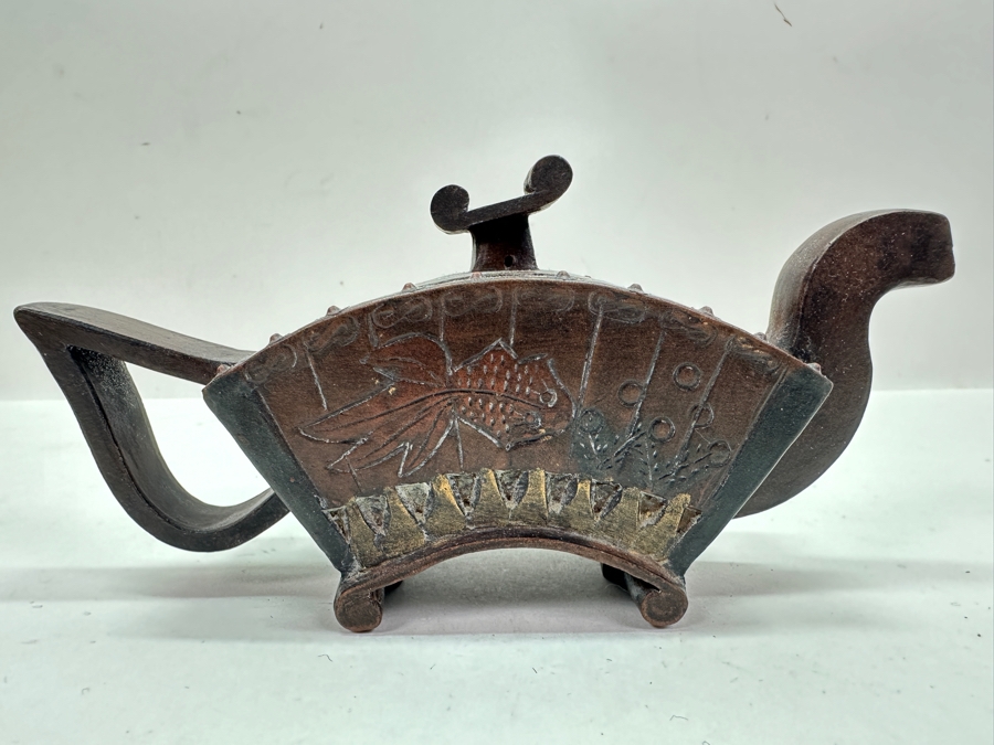 Just Added - Vintage Chinese Yixing Teapot 6.5W X 3.25H [Photo 2]