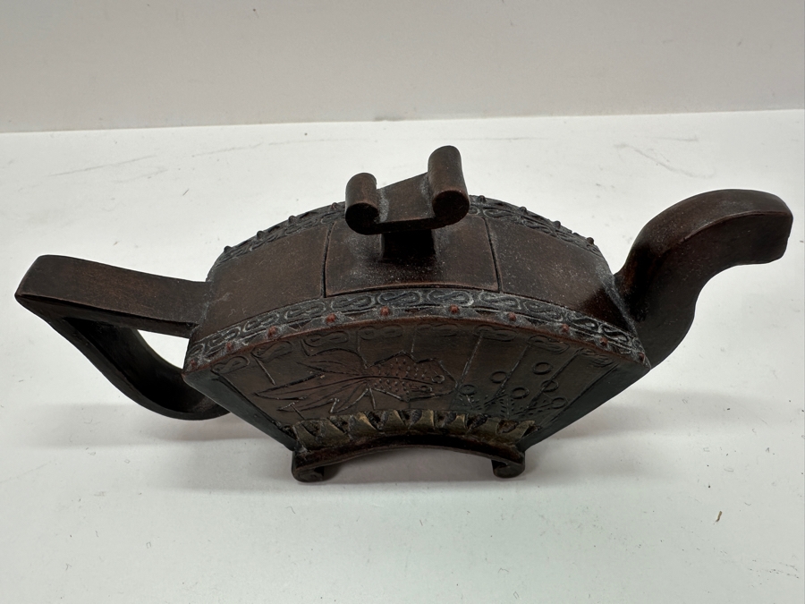 Just Added - Vintage Chinese Yixing Teapot 6.5W X 3.25H [Photo 4]
