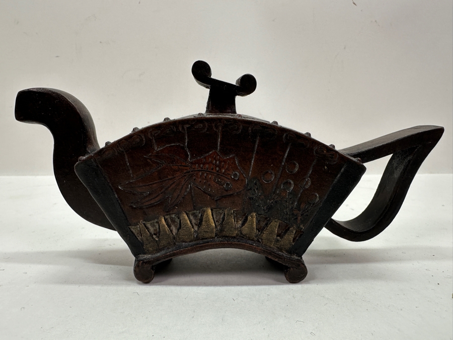 Just Added - Vintage Chinese Yixing Teapot 6.5W X 3.25H [Photo 6]