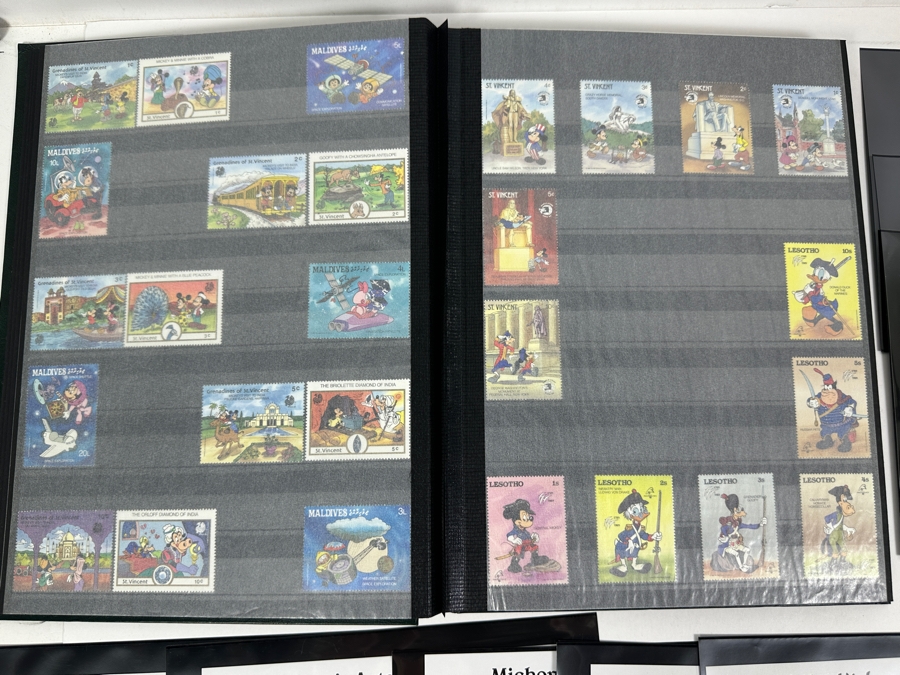 Just Added - Large Collection Of Mint Walt Disney Postage Stamps - See Photos For Stamps In Book [Photo 12]