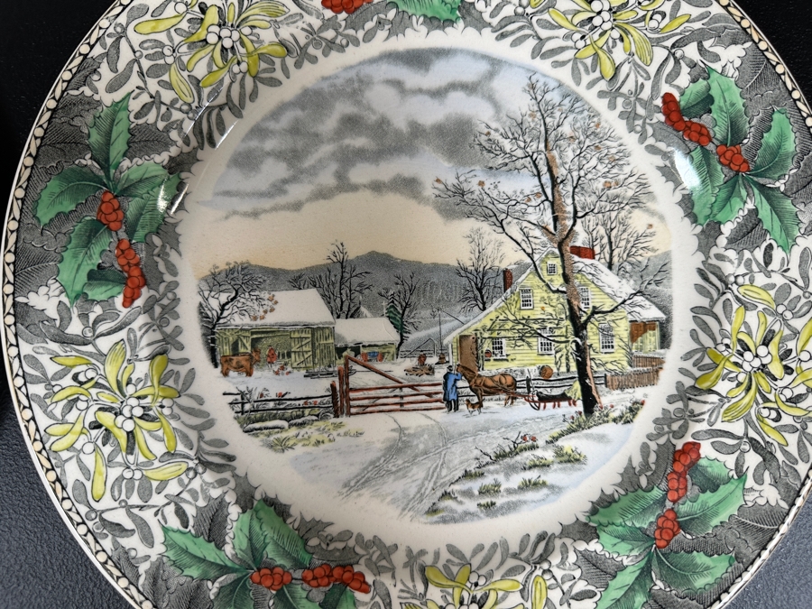 Set Of Six Limited Edition Currier Colored Engravings Plates By Adams England For B. Altman & Co. New York City 10 5/8'W [Photo 8]