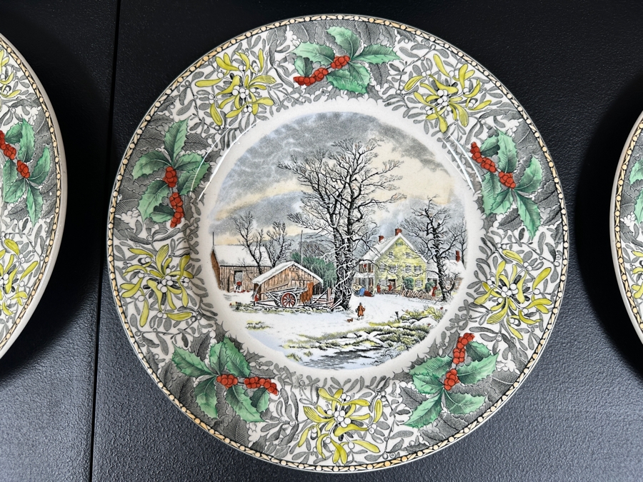 Set Of Six Limited Edition Currier Colored Engravings Plates By Adams England For B. Altman & Co. New York City 10 5/8'W [Photo 6]