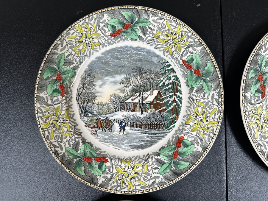 Set Of Six Limited Edition Currier Colored Engravings Plates By Adams England For B. Altman & Co. New York City 10 5/8'W [Photo 4]