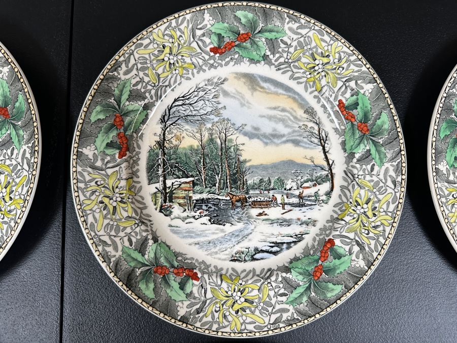 Set Of Six Limited Edition Currier Colored Engravings Plates By Adams England For B. Altman & Co. New York City 10 5/8'W [Photo 5]