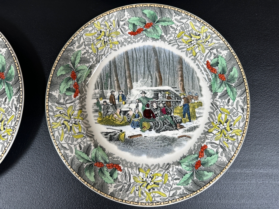 Set Of Six Limited Edition Currier Colored Engravings Plates By Adams England For B. Altman & Co. New York City 10 5/8'W [Photo 7]