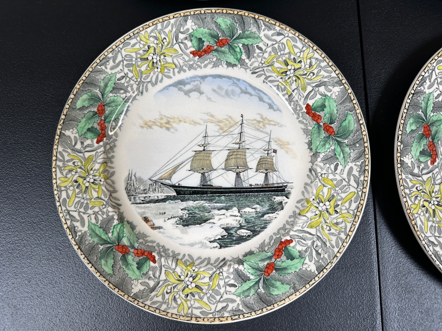 Set Of Six Limited Edition Currier Colored Engravings Plates By Adams England For B. Altman & Co. New York City 10 5/8'W [Photo 2]