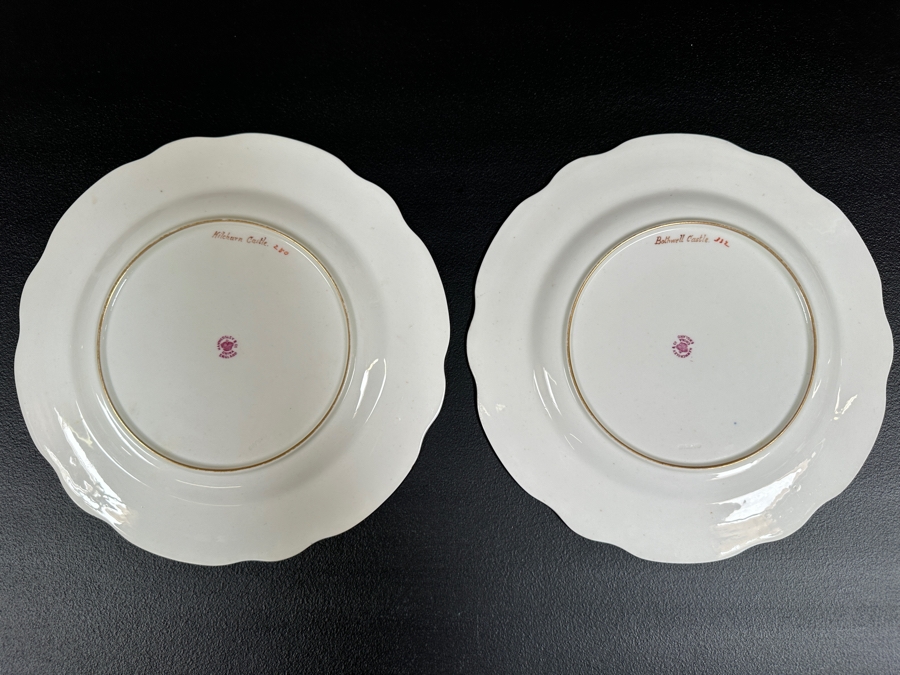 Pair Of F. Micklewright Artist Signed Hand Painted Plates Of Kilchurn Castle And Bothwell Castle By Hammersley & Co England 10.5W [Photo 10]