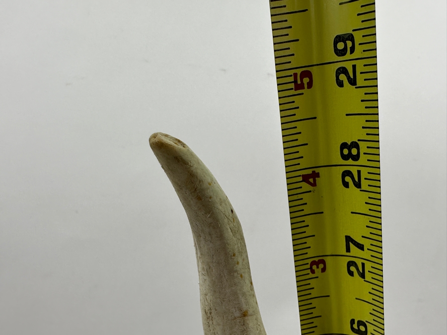 Eclectic Artist Signed Raku Art Pottery Jar With Antler Lid 28.5H [Photo 17]