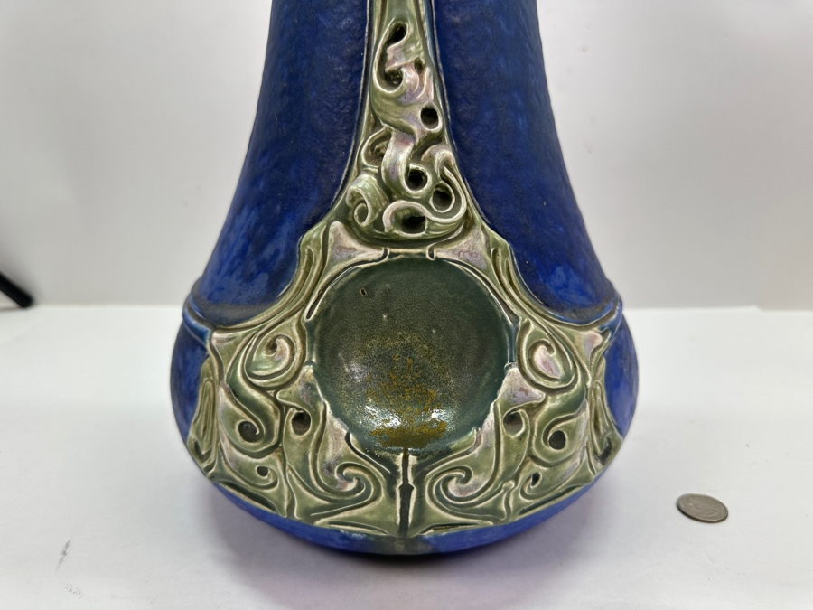 Stunning Julius Dressler Art Nouveau Austrian Tall Vase 24.25'H [Photo 9]