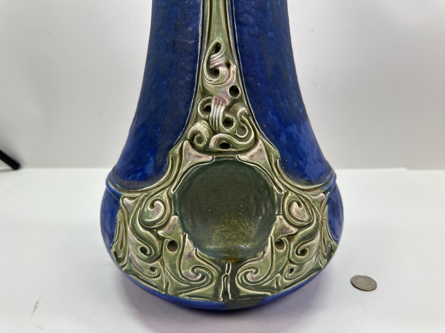 Stunning Julius Dressler Art Nouveau Austrian Tall Vase 24.25'H [Photo 12]