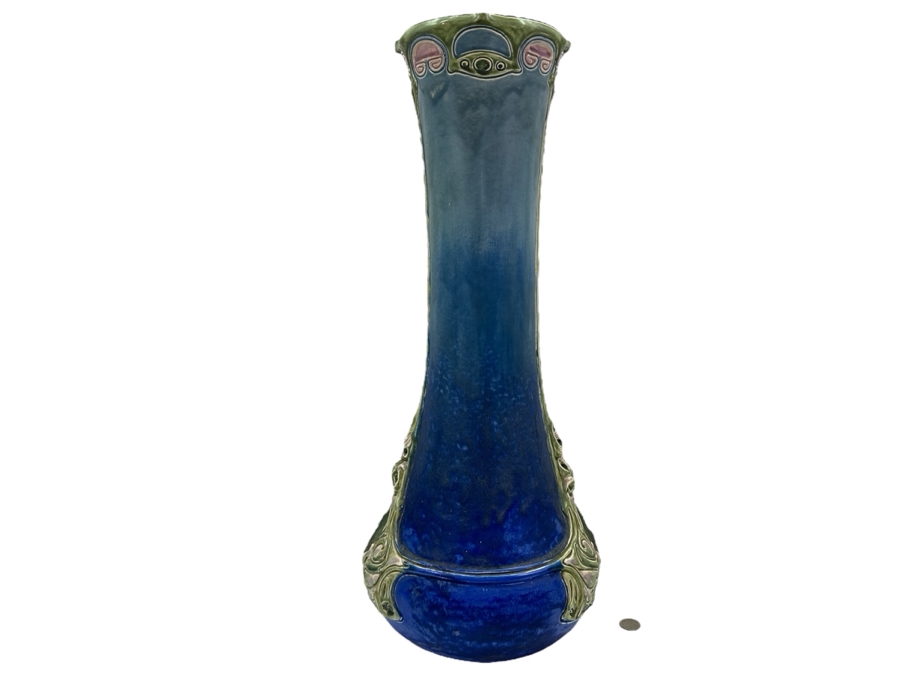 Stunning Julius Dressler Art Nouveau Austrian Tall Vase 24.25'H [Photo 2]