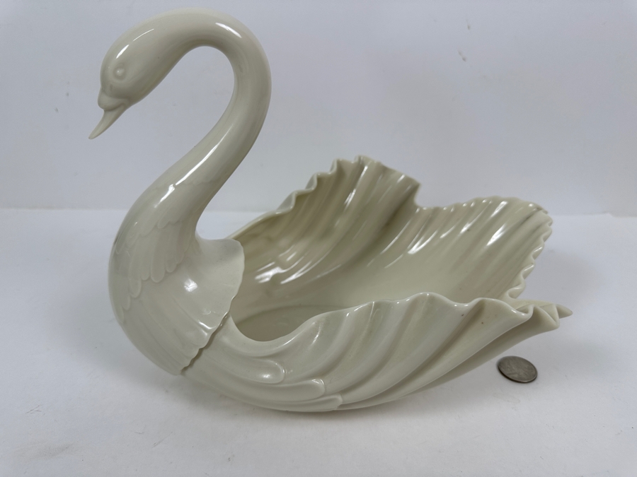 Vintage Lenox Swan Form Centerpiece Bowl 11'W X 8'H [Photo 4]