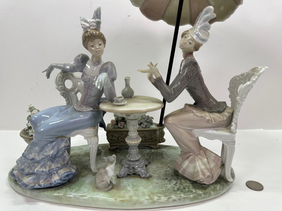 Lladro 'Cafe de Paris' Porcelain Figurine #01001511 13.5'H Original Retail $2,950 1987-1995 [Photo 4]