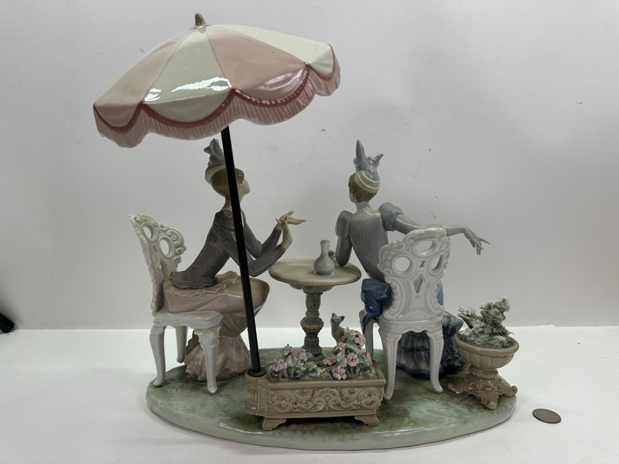 Lladro 'Cafe de Paris' Porcelain Figurine #01001511 13.5'H Original Retail $2,950 1987-1995 [Photo 9]