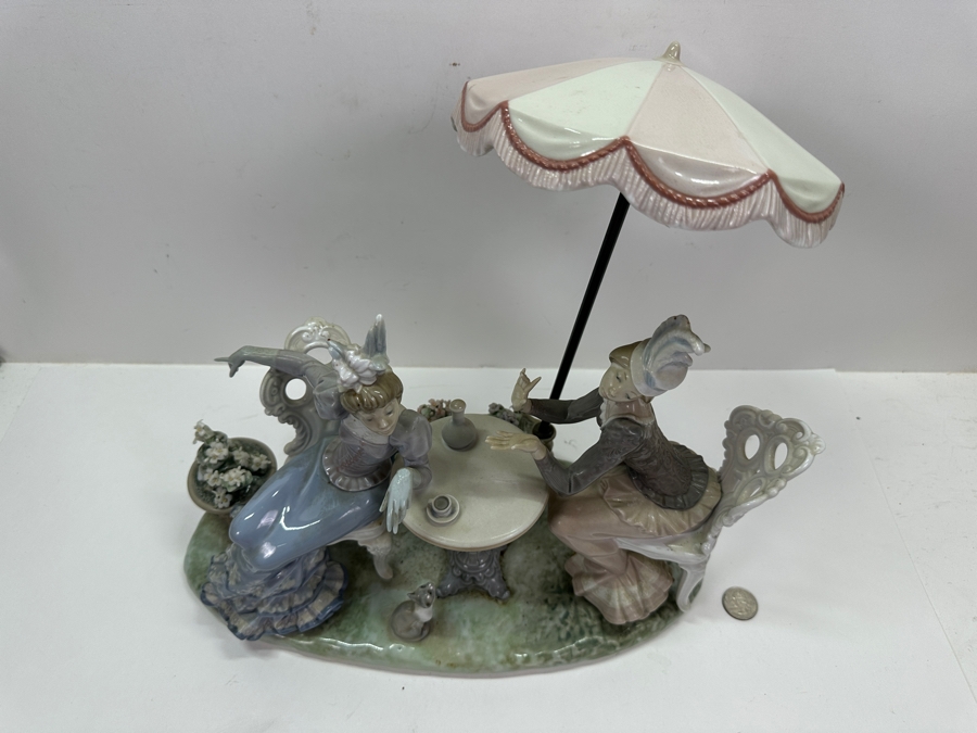Lladro 'Cafe de Paris' Porcelain Figurine #01001511 13.5'H Original Retail $2,950 1987-1995 [Photo 6]