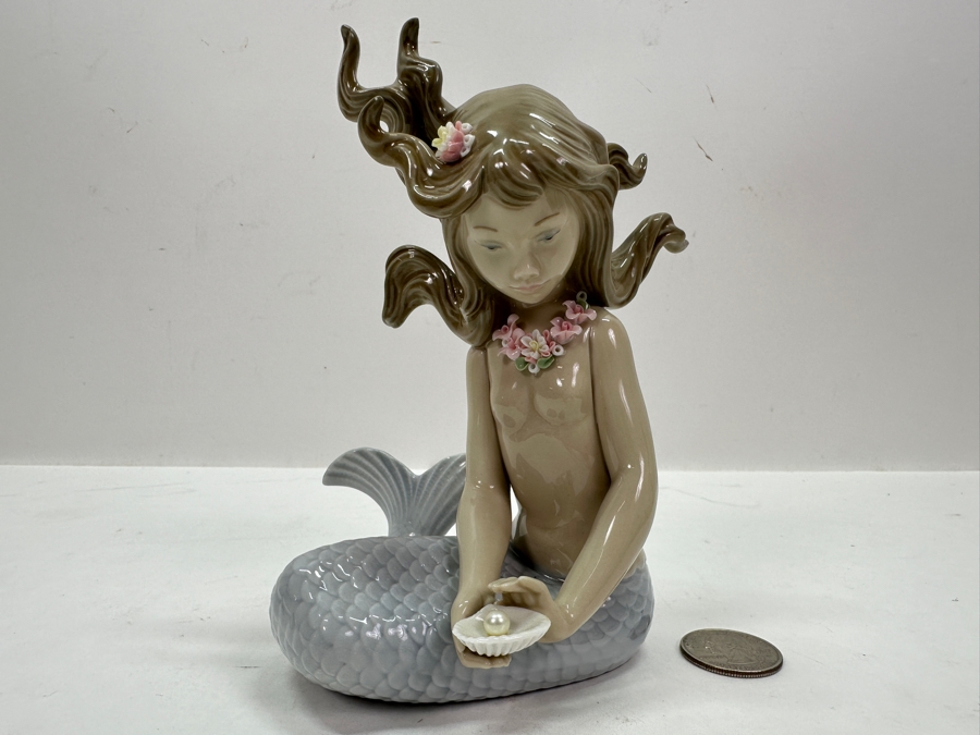Lladro 'Mirage Mermaid' Porcelain Figurine #1415 6'H $495 Retail [Photo 2]