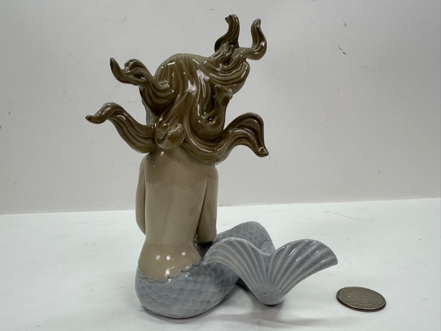Lladro 'Mirage Mermaid' Porcelain Figurine #1415 6'H $495 Retail [Photo 6]