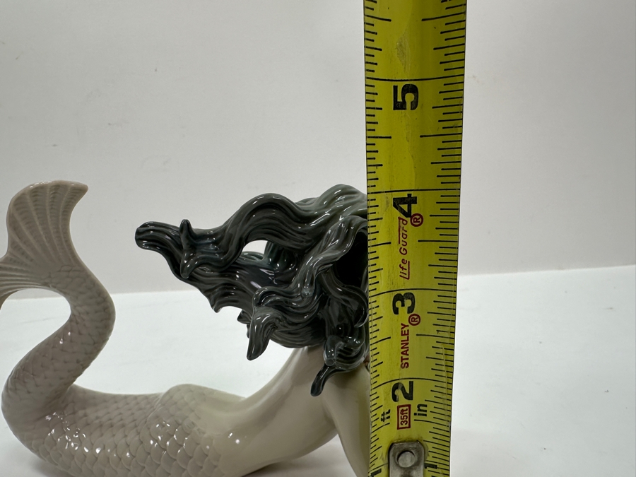 Lladro 'Fantasy' Mermaid Porcelain Figurine #1414 6.25'H $495 Retail [Photo 9]