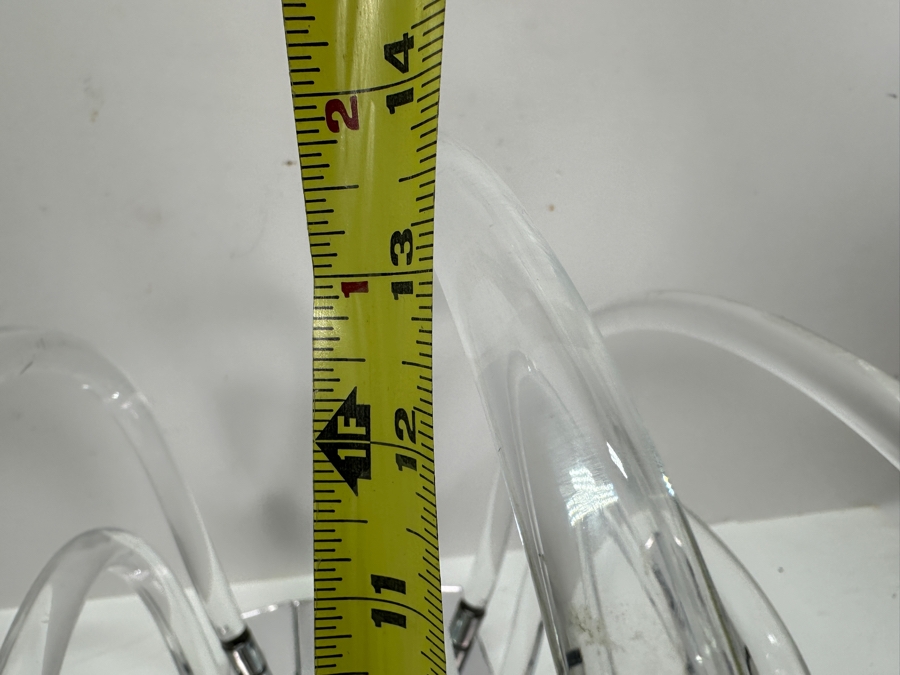 Vintage Mid-Century Modern Dorothy Thorpe Lucite And Chrome Magazine Rack 13W X 10D X 13.5H [Photo 10]