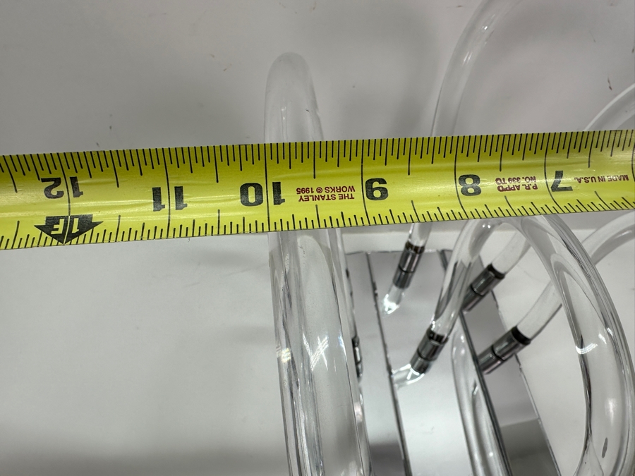 Vintage Mid-Century Modern Dorothy Thorpe Lucite And Chrome Magazine Rack 13W X 10D X 13.5H [Photo 9]