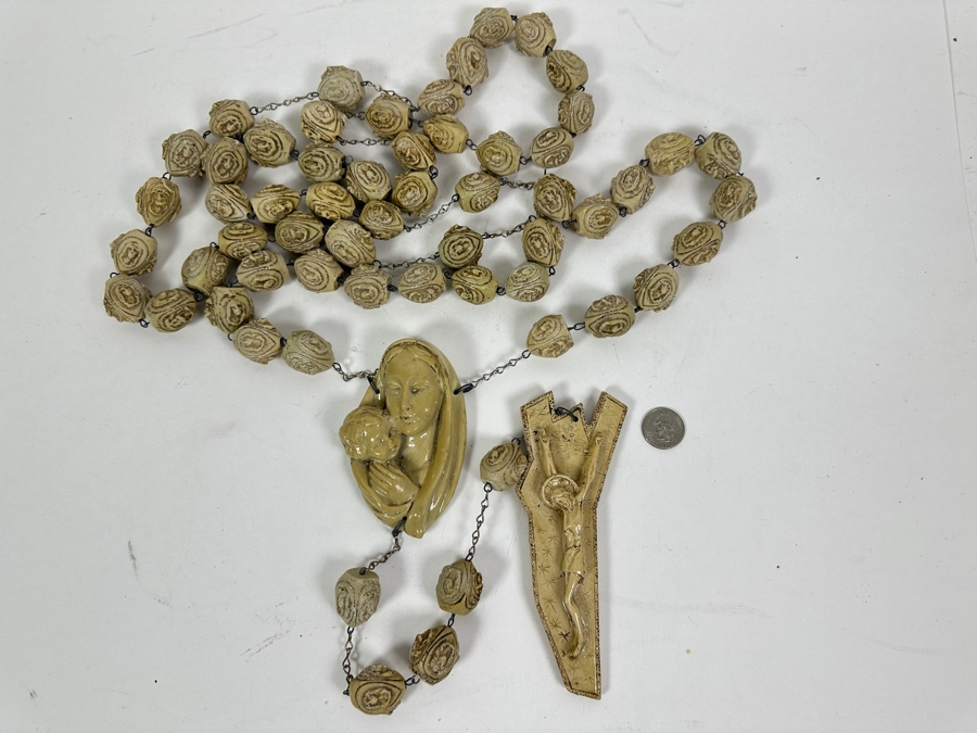 Large Resin Rosary Beads Made In Italy 66'L [Photo 2]