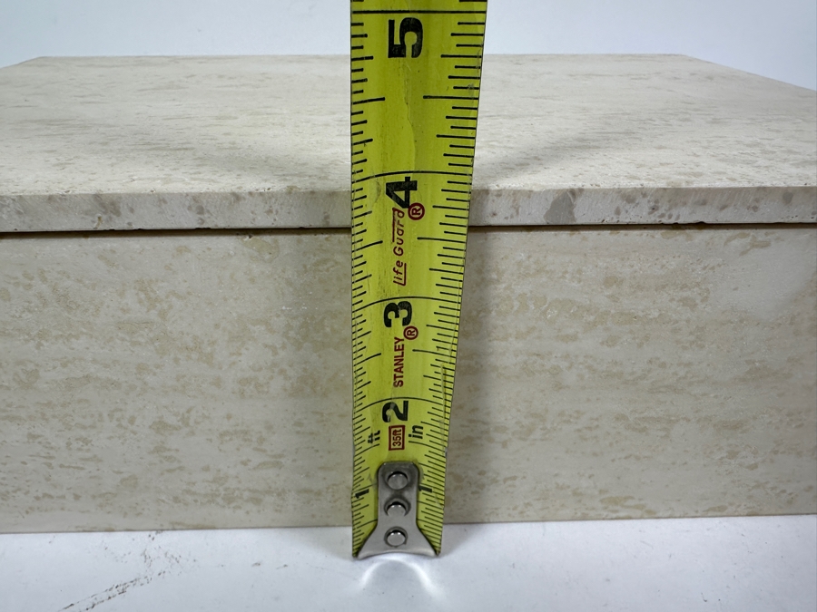 Vintage Solid Travertine Box 12W X 8D X 4H [Photo 12]