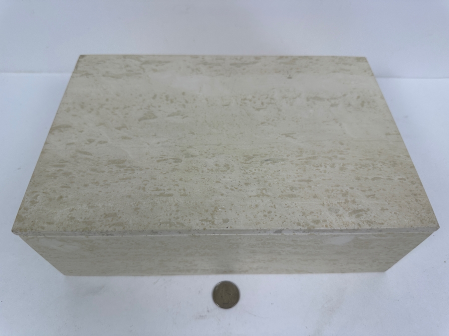 Vintage Solid Travertine Box 12W X 8D X 4H [Photo 5]