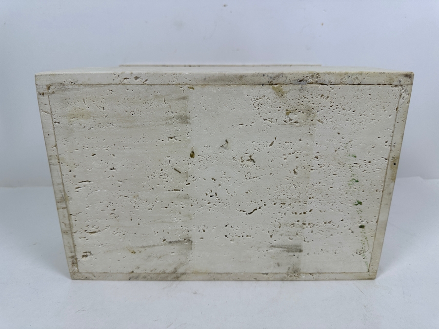 Vintage Solid Travertine Box 12W X 8D X 4H [Photo 9]