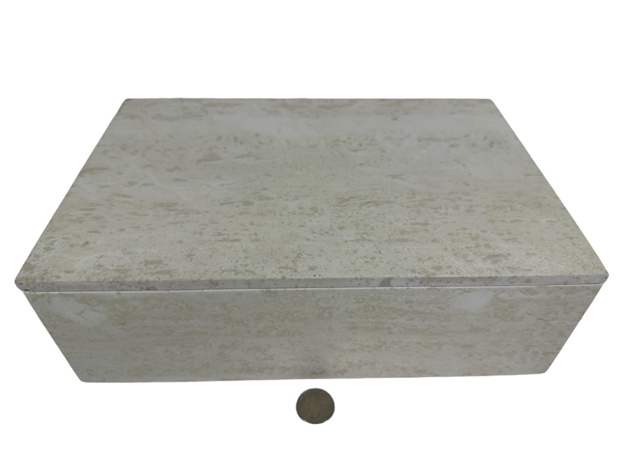 Vintage Solid Travertine Box 12W X 8D X 4H [Photo 2]