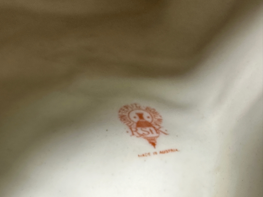 Stunning RStK Amphora Porcelain Turn Teplitz Bohemia Art Nouveau Bust Woman Made in Austria 15'H (See Photos For Several Chips To Flowers) [Photo 18]