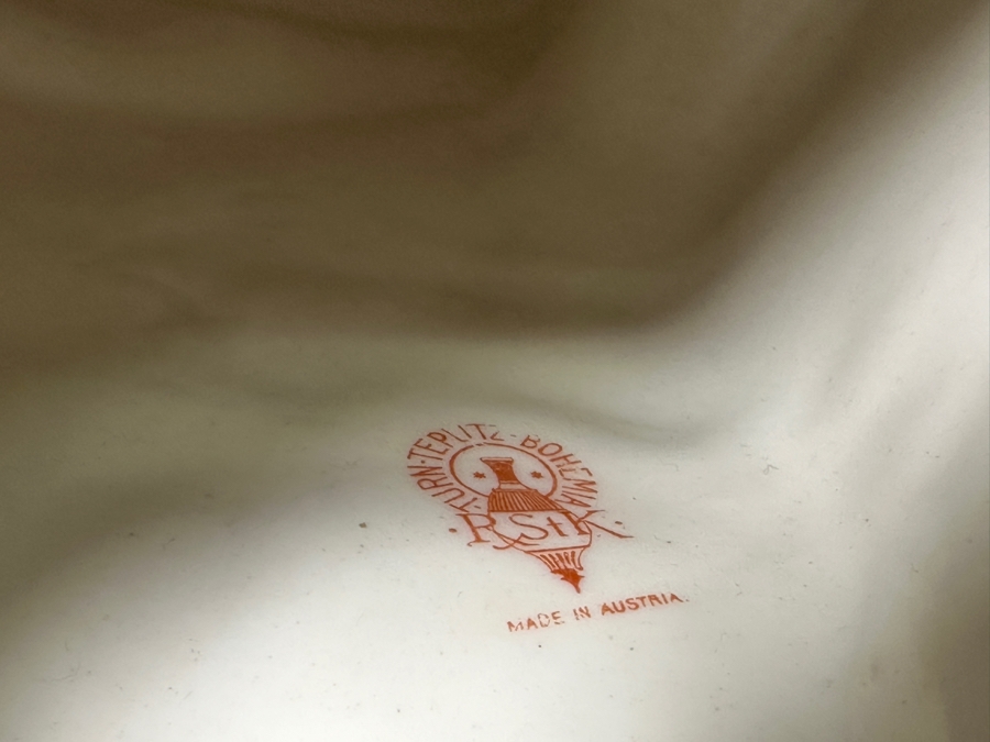 Stunning RStK Amphora Porcelain Turn Teplitz Bohemia Art Nouveau Bust Woman Made in Austria 15'H (See Photos For Several Chips To Flowers) [Photo 20]