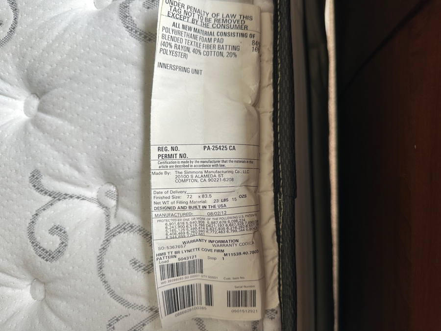 Just Added - Ethan Allen British Classics California King Wooden Bed With Beautyrest Classic Mattress Lynette Cove Firm & Box Spring [Photo 4]