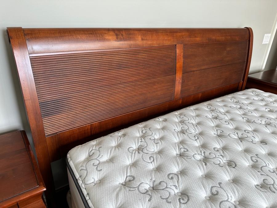 Just Added - Ethan Allen British Classics California King Wooden Bed With Beautyrest Classic Mattress Lynette Cove Firm & Box Spring [Photo 9]