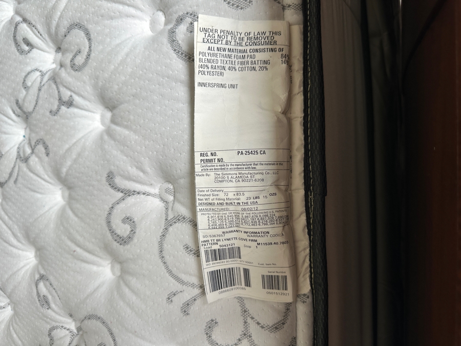 Just Added - Ethan Allen British Classics California King Wooden Bed With Beautyrest Classic Mattress Lynette Cove Firm & Box Spring [Photo 3]