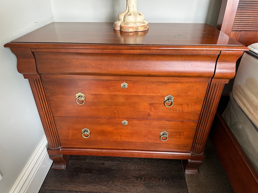 Just Added - Pair Of Ethan Allen British Classics Daryn Chest Nightstands One Is 36'W / One Is 29'W  X 17'D X 30'H [Photo 7]