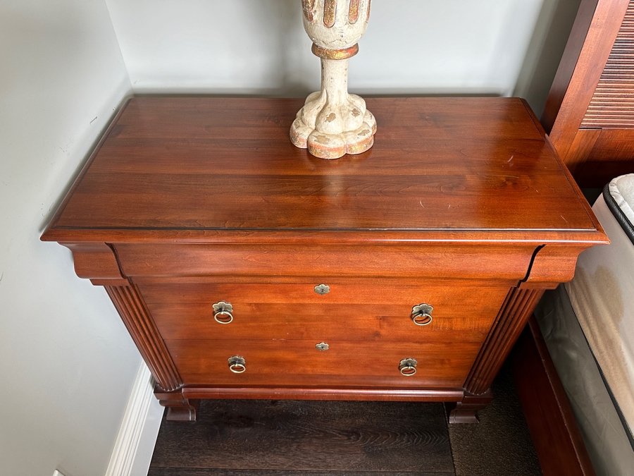 Just Added - Pair Of Ethan Allen British Classics Daryn Chest Nightstands One Is 36'W / One Is 29'W  X 17'D X 30'H [Photo 8]