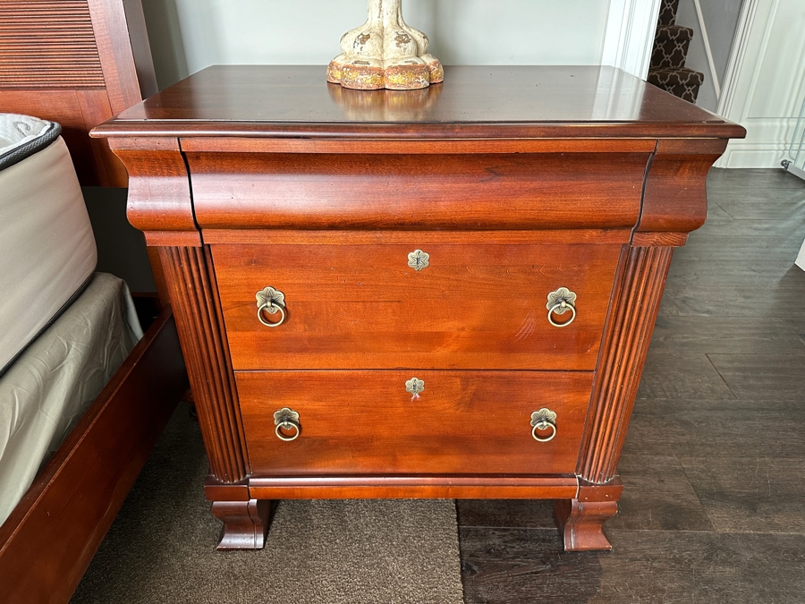 Just Added - Pair Of Ethan Allen British Classics Daryn Chest Nightstands One Is 36'W / One Is 29'W  X 17'D X 30'H [Photo 9]