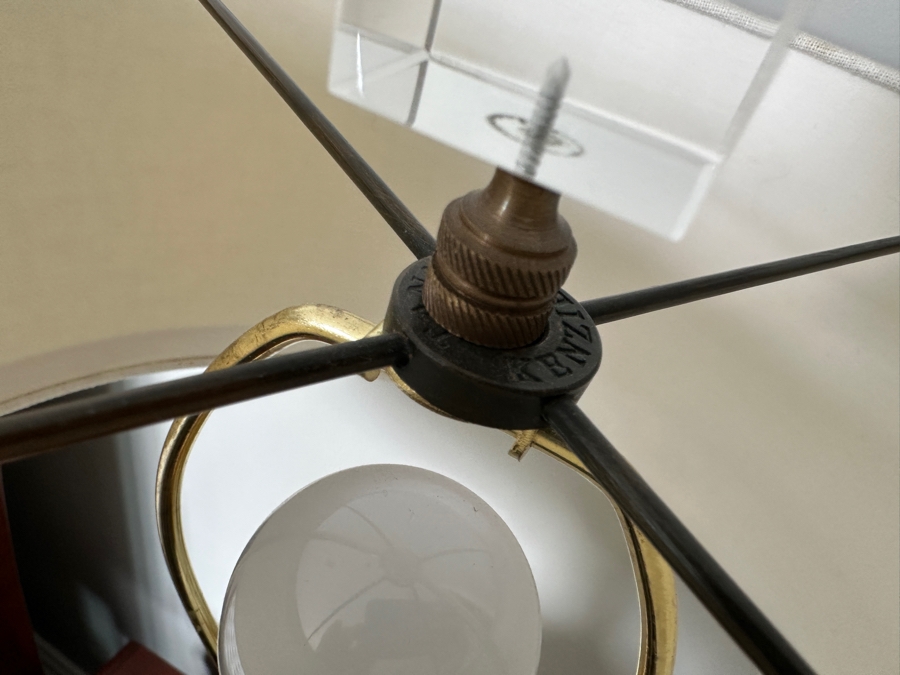 Just Added - Pair Of Stunning Painted Wooden Table Lamps With Tanner Kenzie Shades 30'H [Photo 12]