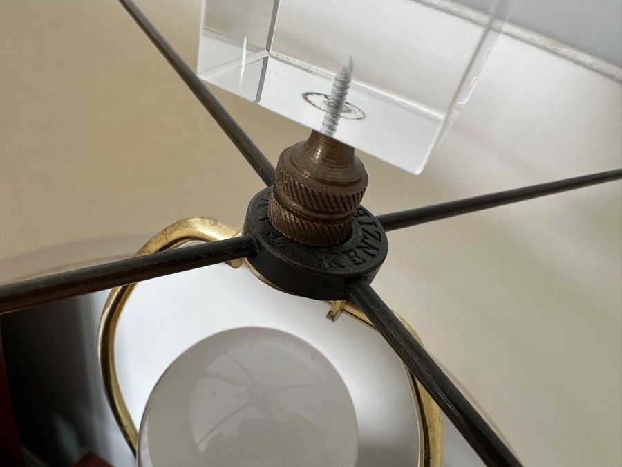 Just Added - Pair Of Stunning Painted Wooden Table Lamps With Tanner Kenzie Shades 30'H [Photo 13]