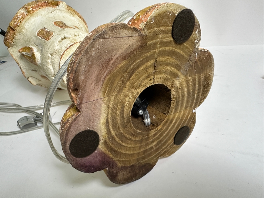 Just Added - Pair Of Stunning Painted Wooden Table Lamps With Tanner Kenzie Shades 30'H [Photo 16]